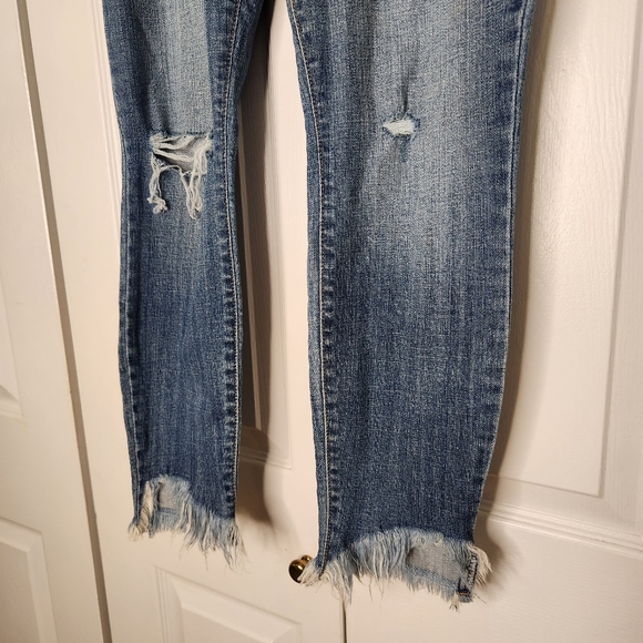 Pistola, Aubrey Distressed Skinny Jeans, Frayed Hem - Picture 3 of 9